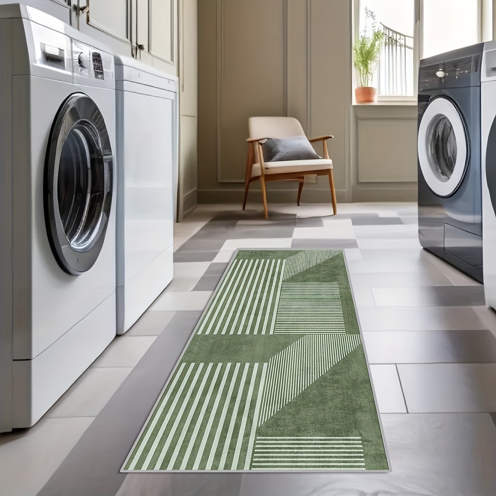 VIKAMA Striped Green Carpet Ki - Kitchen Appliances Green recension och pris