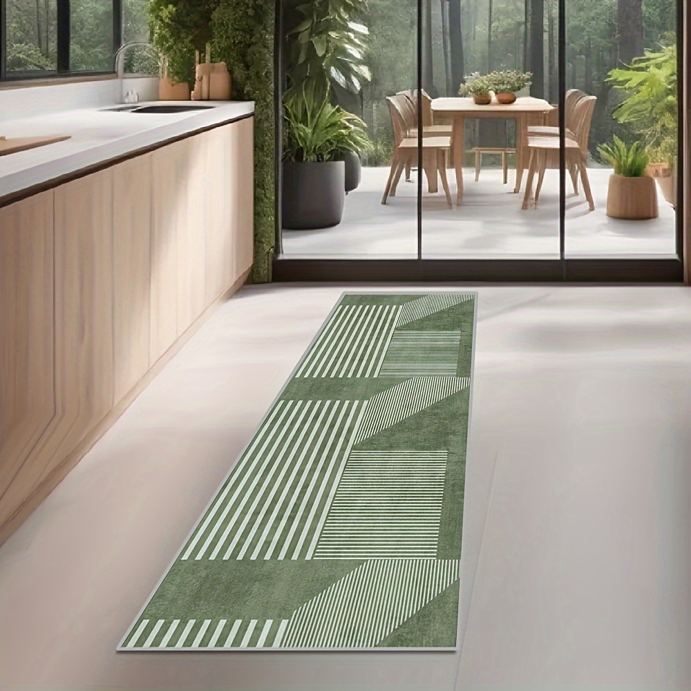 VIKAMA Striped Green Carpet Ki - Kitchen Appliances Green recension och pris