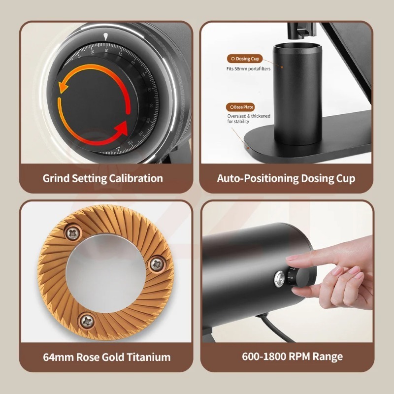 【Appliances】 FL250 Adjustable  - Coffee Grinder Burr recension och pris