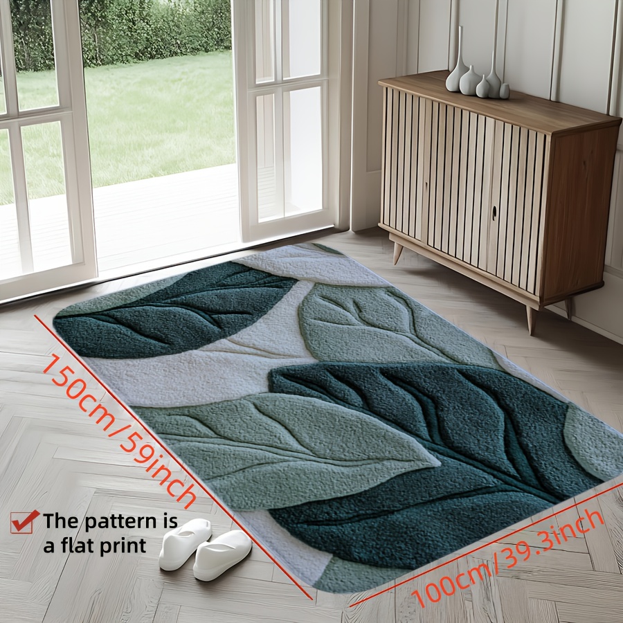 Green Leaf Print Bath Mat – No - Kitchen Appliances Green recension och pris