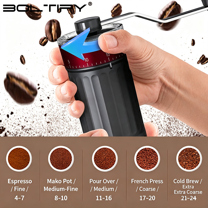BOLTIFY High-Q Adjustable Coar - Coffee Grinder Burr recension och pris
